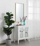 Elegant Lighting Brass 1 x 20 in. Framed Mirror and Vanity Mirror Rectangular in Brass 