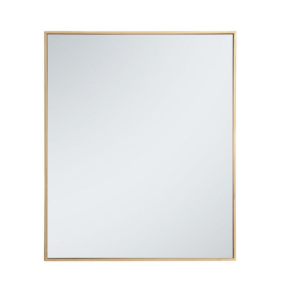 METAL FRAME RECTANGLE MIRROR 30 INCH IN BRASS35 