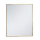 METAL FRAME RECTANGLE MIRROR 30 INCH IN BRASS35 