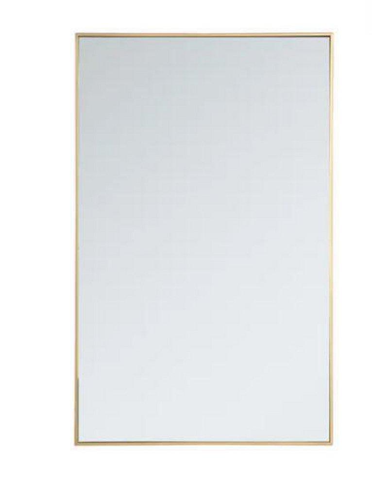METAL FRAME RECTANGLE MIRROR 30 INCH IN BRASS35 