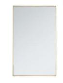 METAL FRAME RECTANGLE MIRROR 30 INCH IN BRASS35 