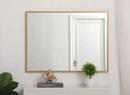 METAL FRAME RECTANGLE MIRROR 27 INCH IN BRASS35 