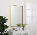 Elegant Lighting Brass 1 x 27 in. Framed Mirror and Vanity Mirror Rectangular 