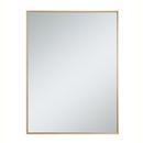 40 x 1 x 30 in. Framed Mirror and Vanity Mirror Rectangular in Brass