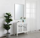 METAL FRAME RECTANGLE MIRROR 30 INCH IN SILVER35 