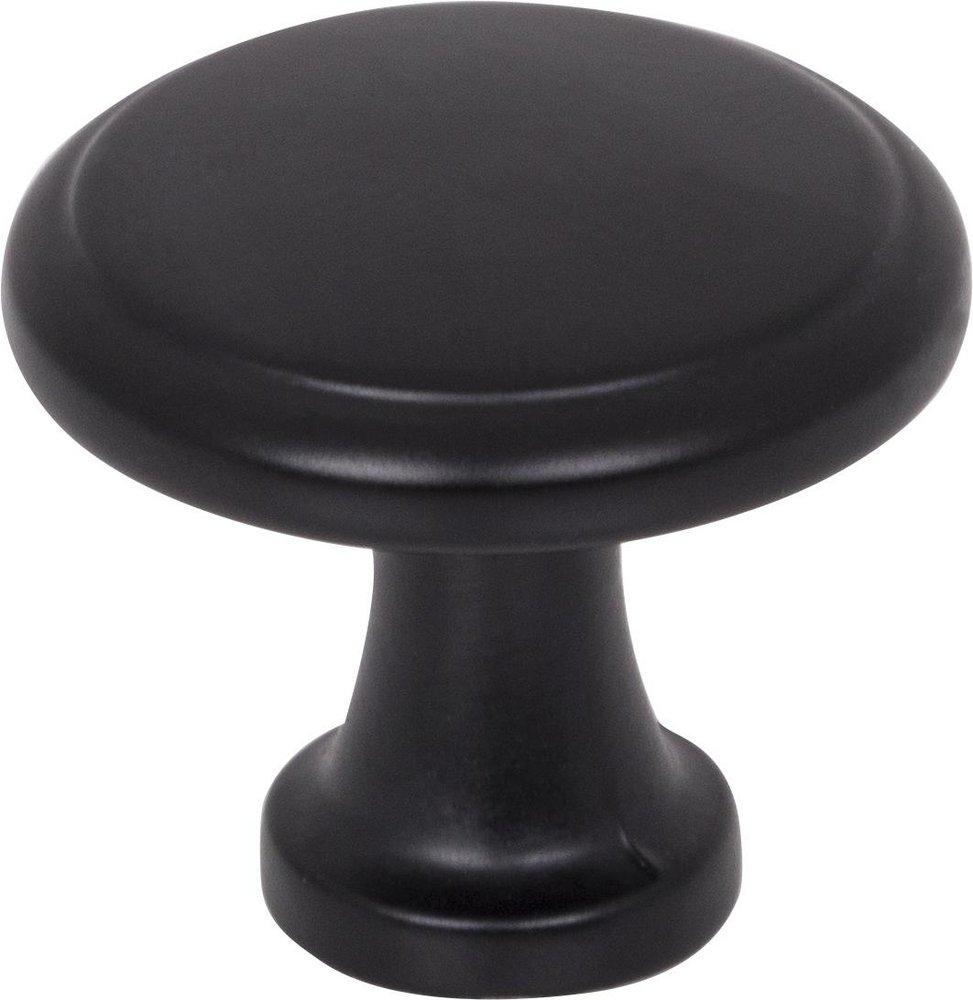 1-3/16 MATTE BLACK KENNER CABINET MUSHROOM KNOB 