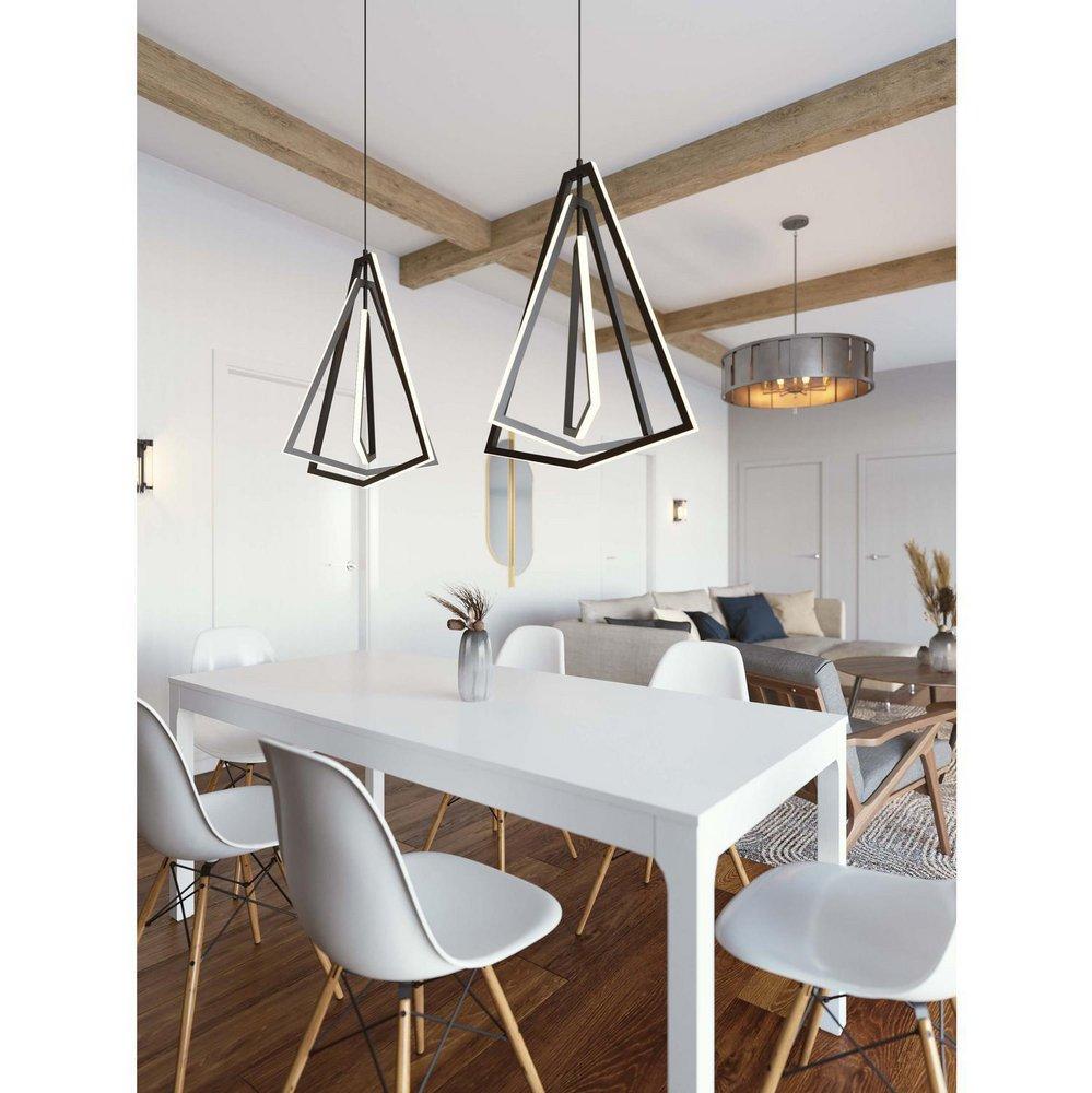 AFX Black/White 36W 3-Light Integrated LED Pendant Light 