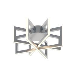 30W 4-Light Integrated LED Semi-Flush Mount Ceiling Fixture in Satin Nickel