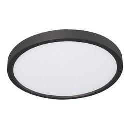 12W 1-Light Integrated LED Flush Mount Ceiling Fixture in Black