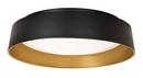 DUNCAN 15 LED FLUSH MOUNT BLACK/GOLD 