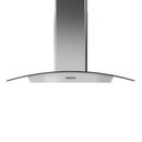 30 in. Curved Glass LED Island Chimney, 600 CFM, ACT 