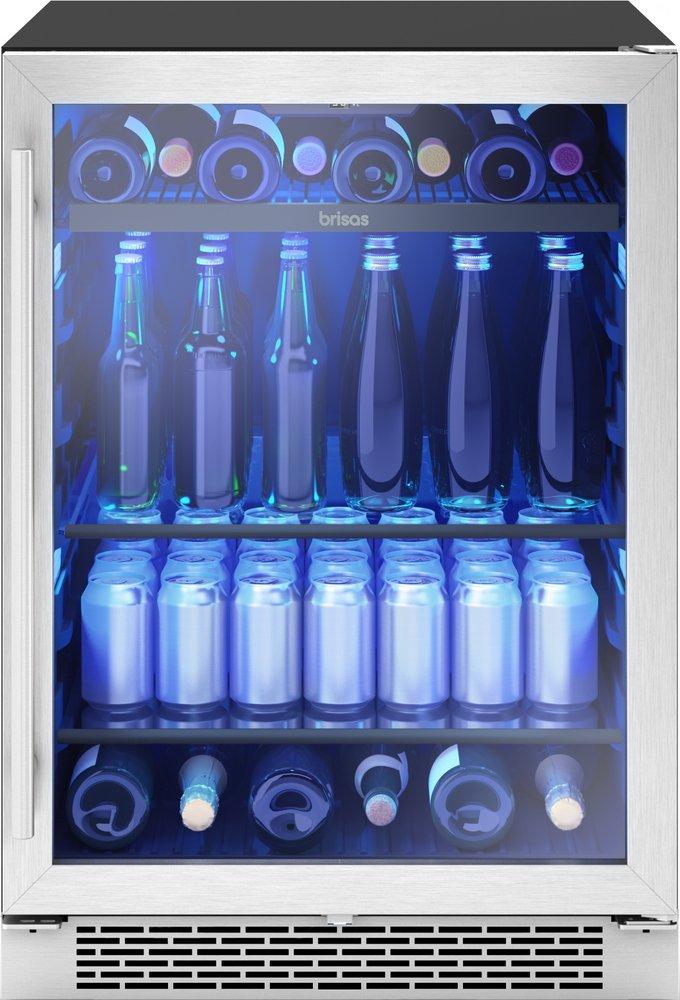 24 in. 8-Bottle and 112-Can Single Zone Beverage Cooler 