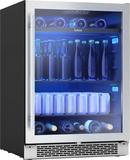 24 in. 8-Bottle and 112-Can Single Zone Beverage Cooler 