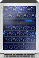 24 in. Dual Zone Under Counter Wine Cooler in Stainless Steel with Reversible Door 