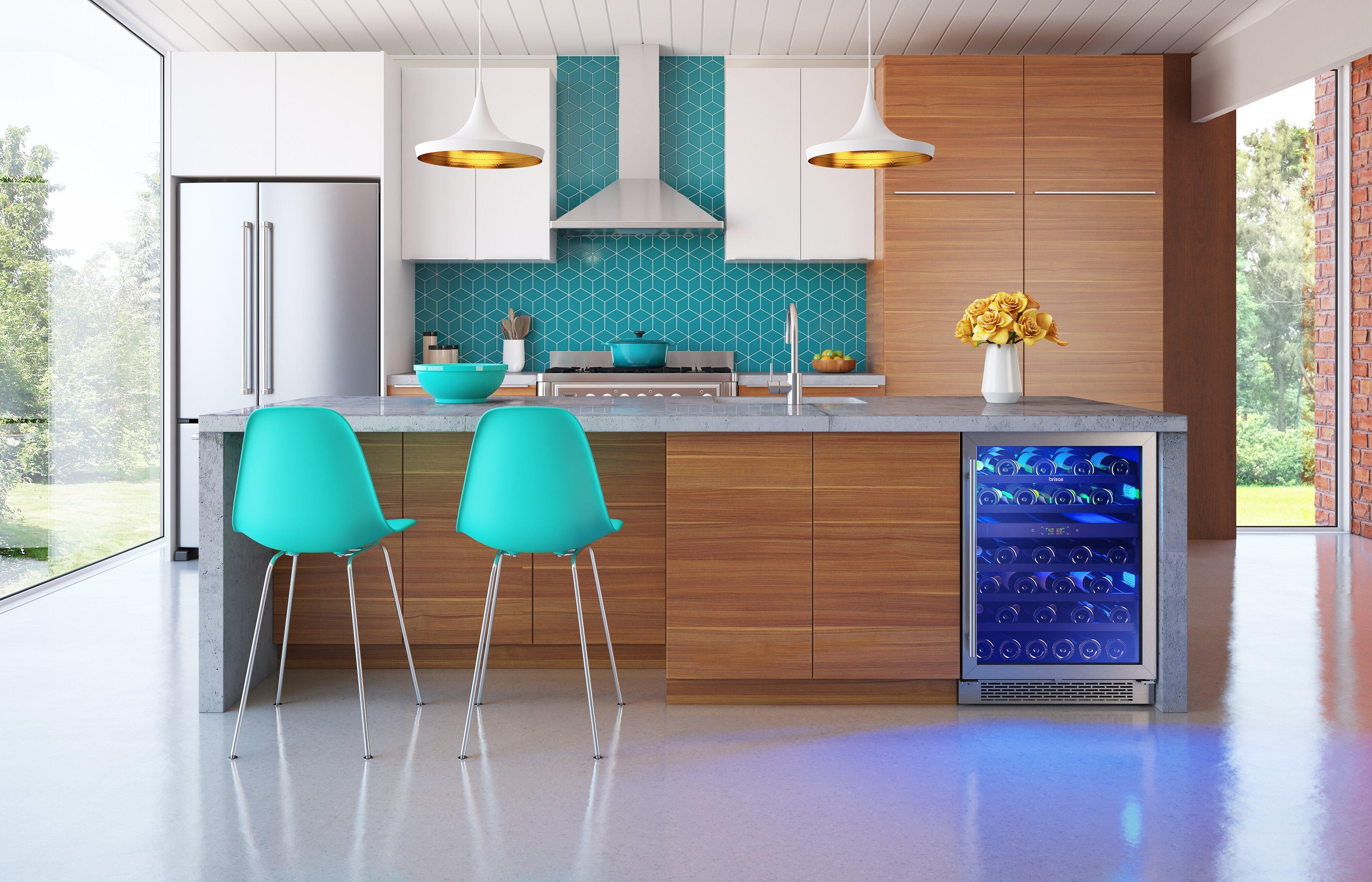 Brisas by Zephyr Stainless Steel 23-7/8 x 33-7/8 in. Indoor Built-in and Freestanding Wine Coolers 