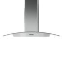 36 in. Curved Glass LED Wall Chimney, 600 CFM, ACT 