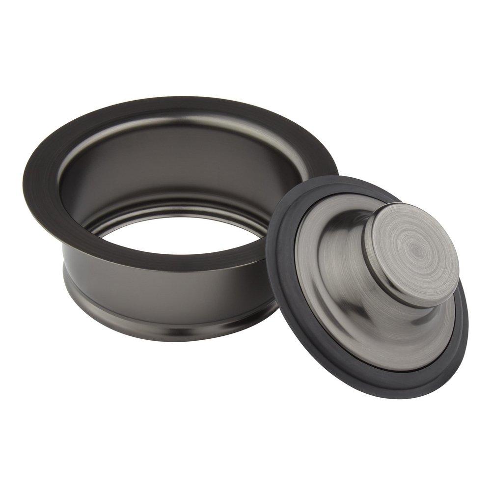 Signature Hardware Gunmetal Brass Disposer Flange & Stopper 