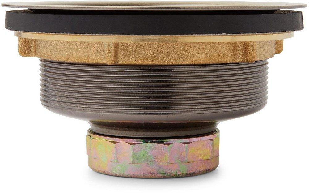 Signature Hardware Antique Copper 3 1/2 in. Brass Basket Strainer with Lift Stopper 