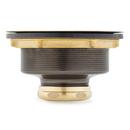 Signature Hardware Antique Copper 3 1/2 in. Brass Basket Strainer with Lift Stopper 