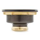 Signature Hardware Antique Copper 3 1/2 in. Brass Basket Strainer with Lift Stopper 