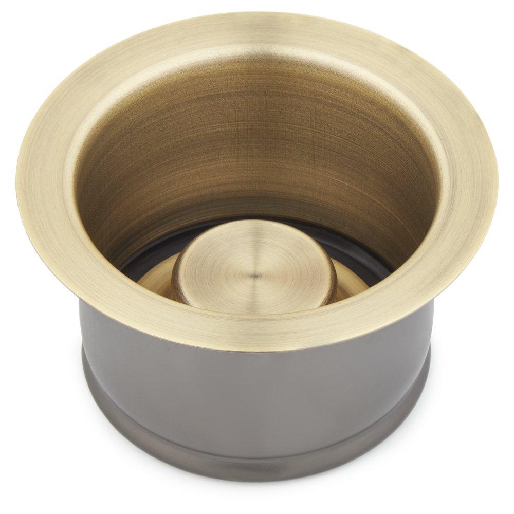 4 1/2 in. Garbage Disposal Flange with Stopper in Aged Brass 