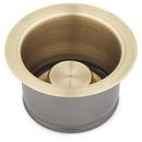 Garbage Disposal Flange with Stopper in Aged Brass