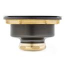 3 1/2 in. Brass Basket Strainer with Lift Stopper in Aged Bronze 