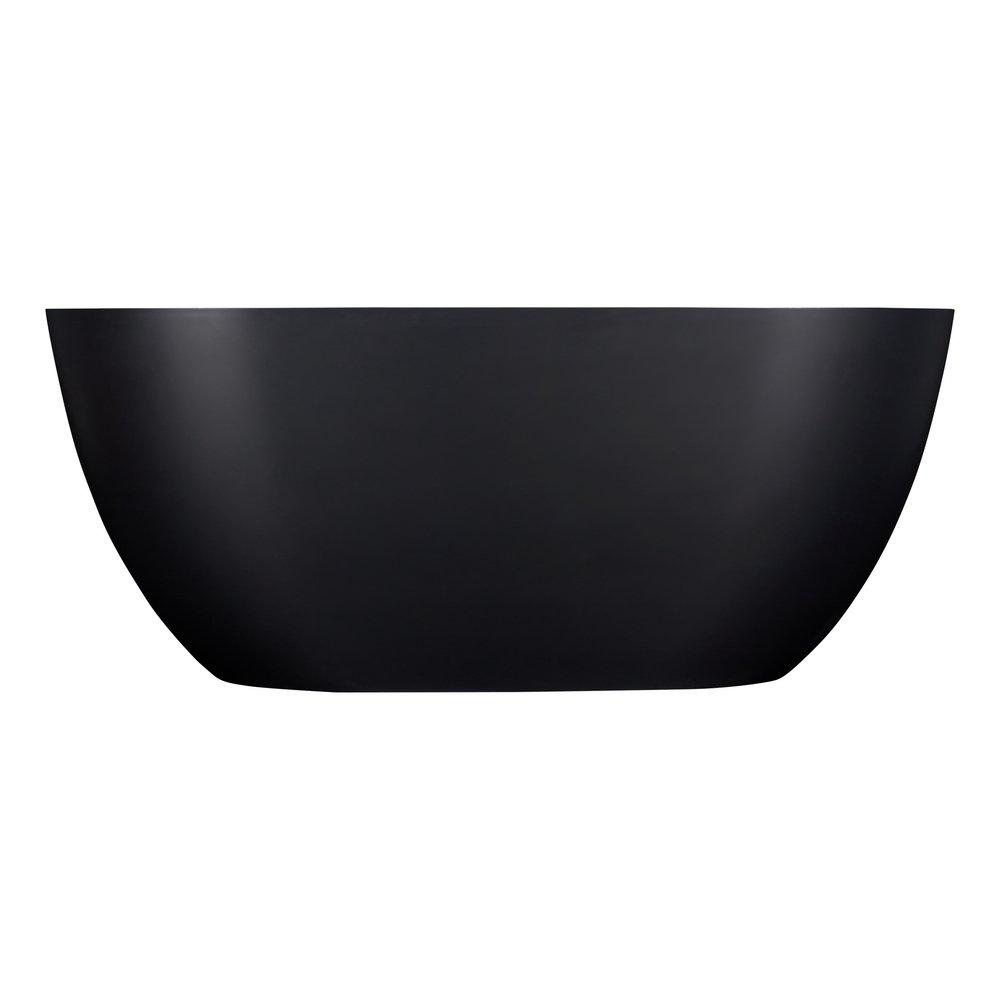 Signature Hardware Matte Black 66 x 32 in. Freestanding Bathtub Center 