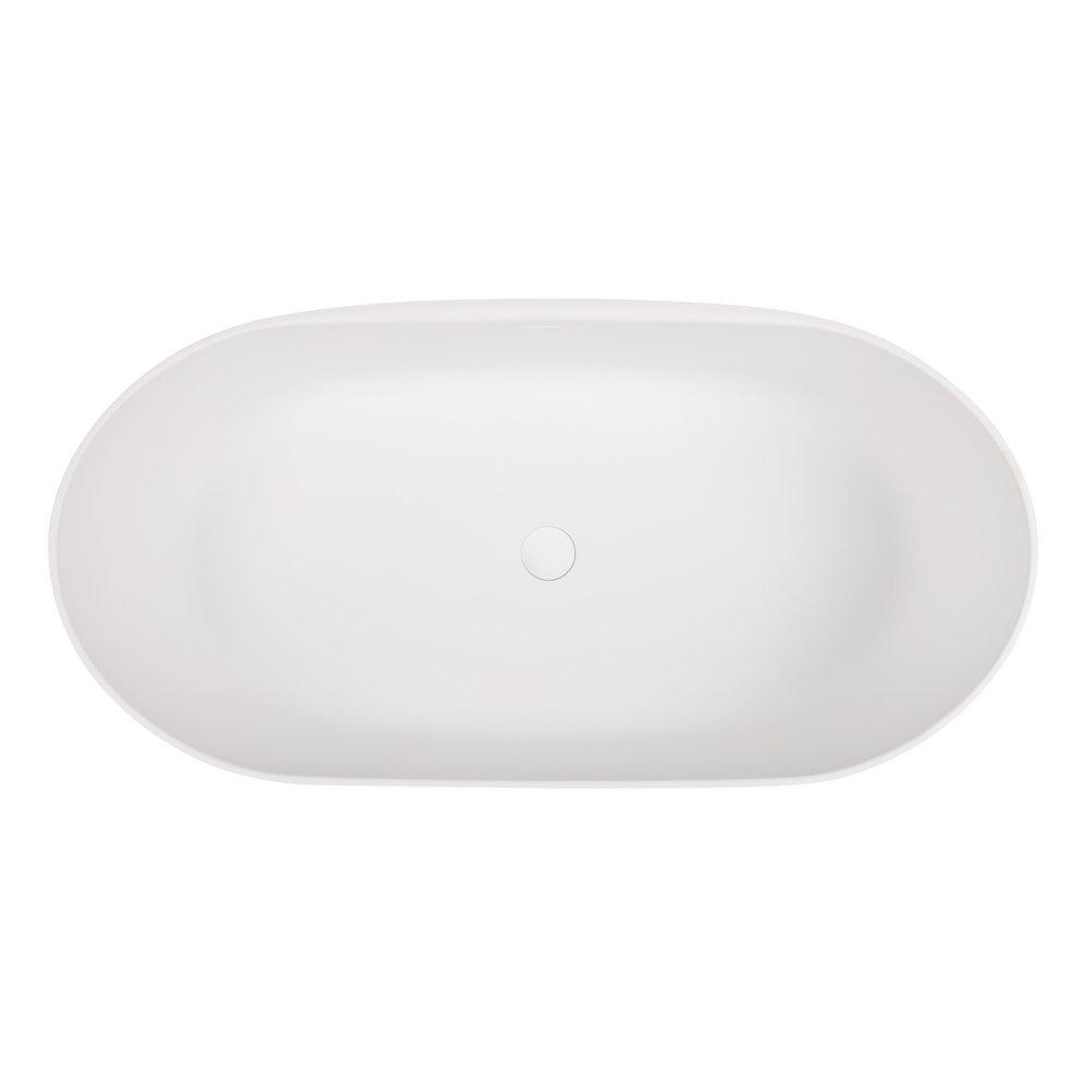 Signature Hardware Matte Black 66 x 32 in. Freestanding Bathtub Center 