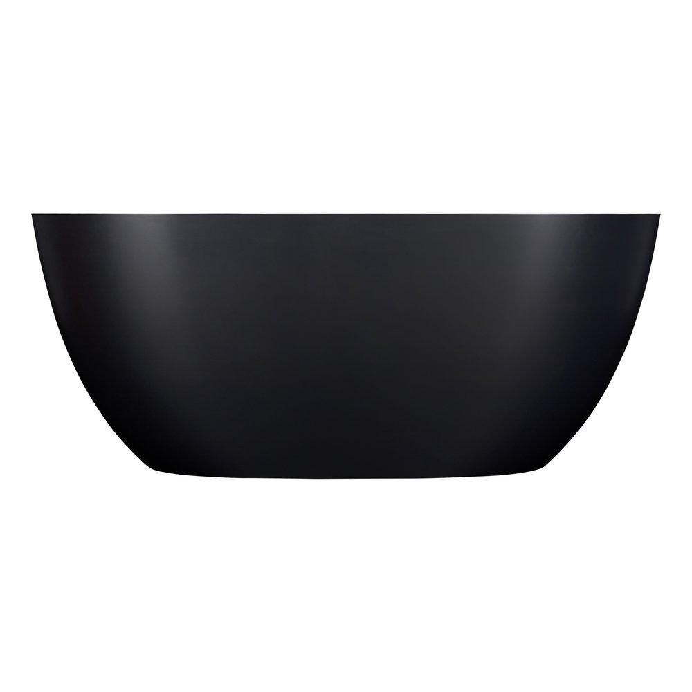 Signature Hardware Matte Black 66 x 32 in. Freestanding Bathtub Center 
