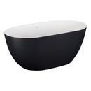 Signature Hardware Matte Black 66 x 32 in. Freestanding Bathtub Center 