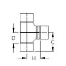 6 in. Hub Schedule 40 PVC 2-Way DWV Cleanout Tee