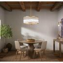 5-Light 29 in. Wide Taper Candle Drum Chandelier in Brushed Moderne Brass 