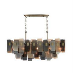 110W 11-Light 2-Tier Chandelier in Brushed Brass