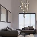 BARLETTA 26 LIGHT CHANDELIER IN MIXED BLACK + BRASS 