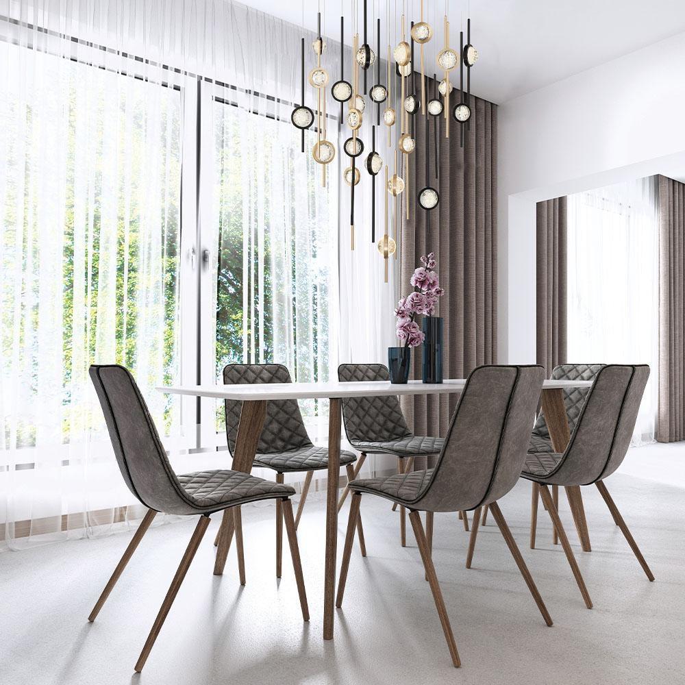 Eurofase Gold/Black 25.5W 26-Light Integrated LED Chandelier 