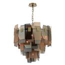Eurofase Antique Brass 22-1/2 x 24 in. 10W 1-Tier 10-Light Incandescent Modern Chandelier 