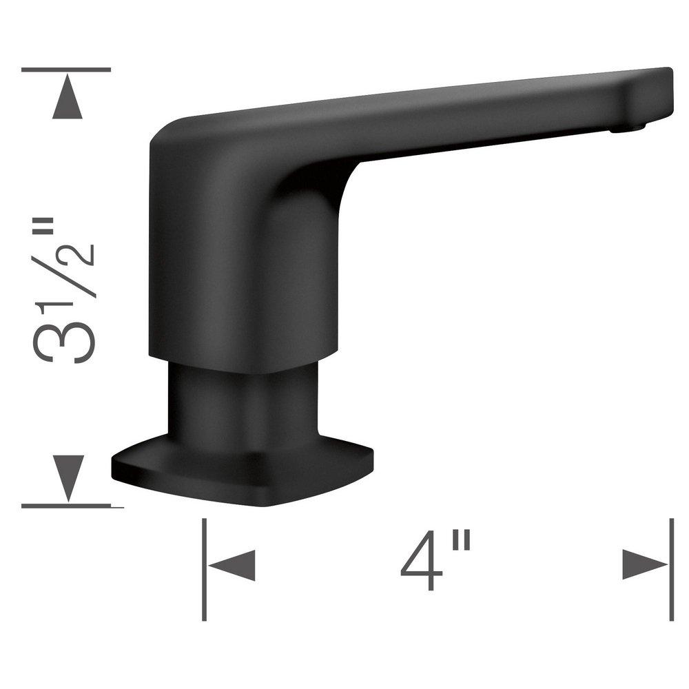 BLANCO Matte Black 16.9 oz. Deck Mount Brass Soap Dispenser 