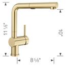 BLANCO Satin Gold - PVD Single Handle Pull Out Kitchen Faucet 