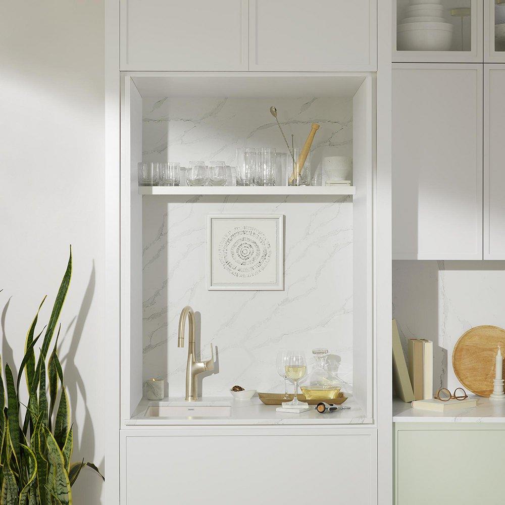 BLANCO Satin Gold Single Handle Lever Bar Faucet 