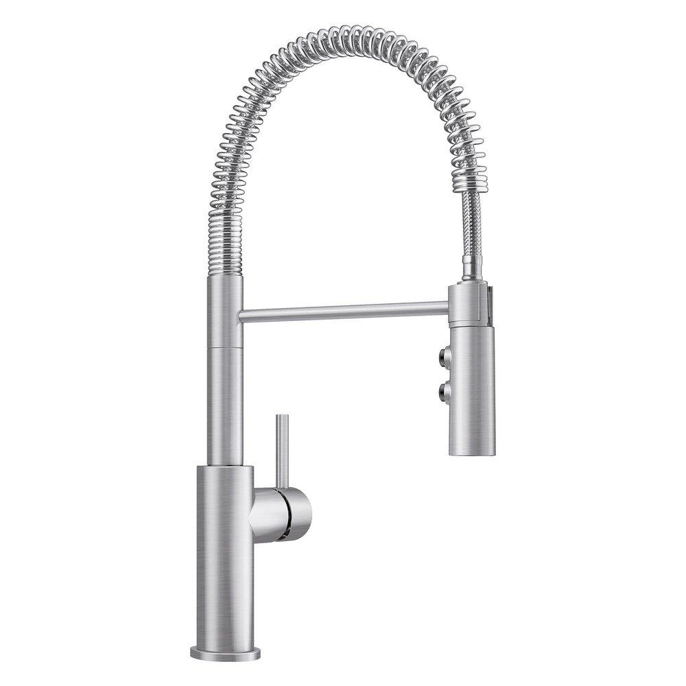 BLANCO PVD Steel Single Handle Pull Down Kitchen Faucet 