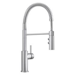 Single Handle Pull Down Kitchen Faucet in PVD Steel