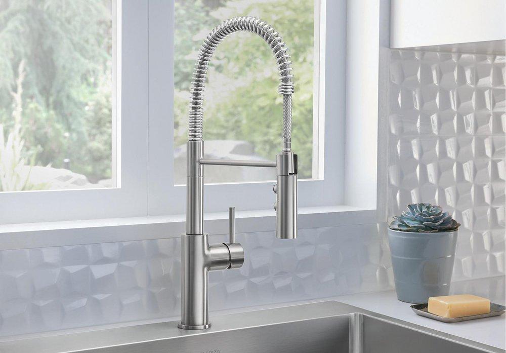 BLANCO PVD Steel Single Handle Pull Down Kitchen Faucet 