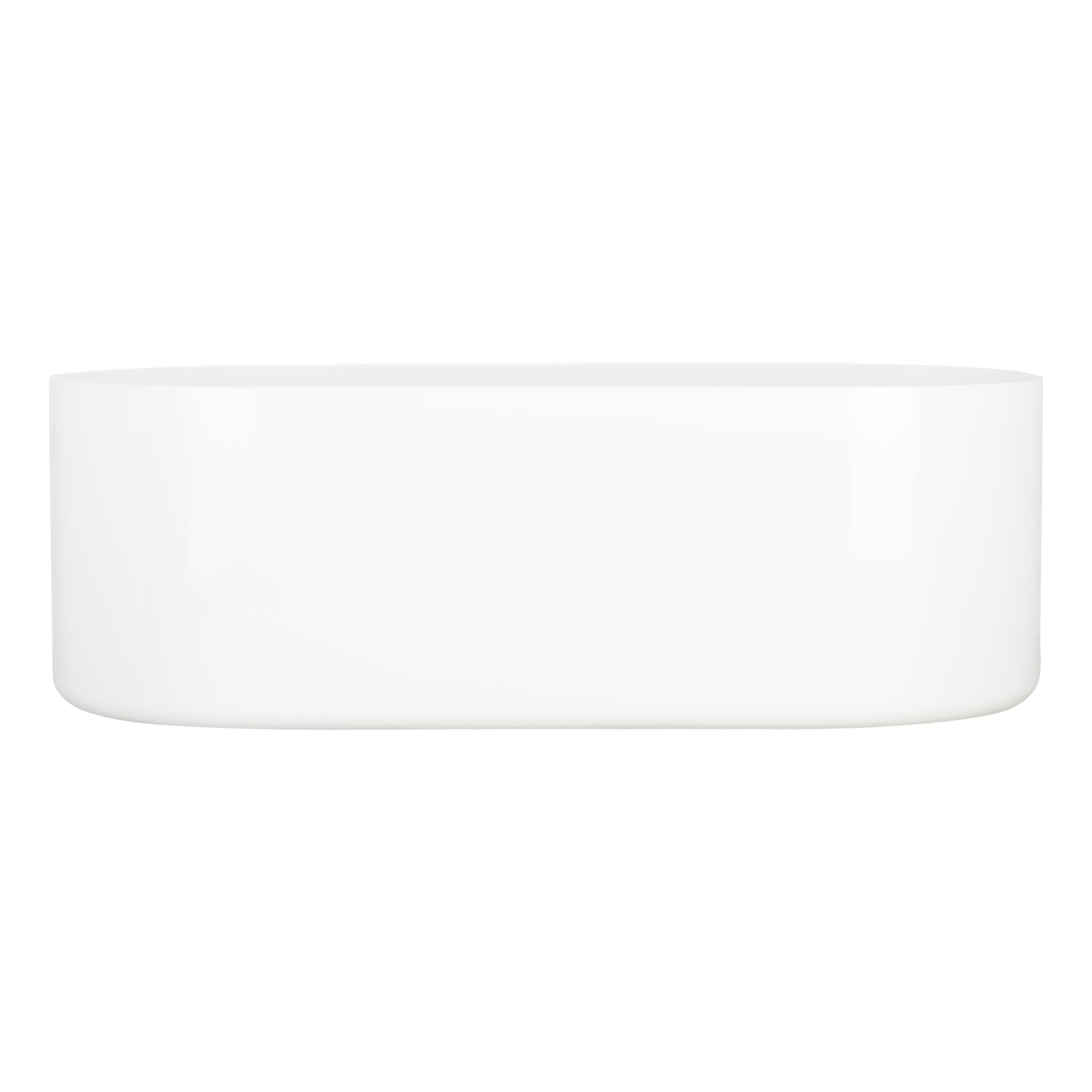 66-3/4  x 31-1/4 in. Freestanding Bathtub with Center Drain in White 