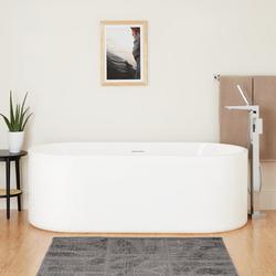 66-3/4  x 31-1/4 in. Freestanding Bathtub with Center Drain in White