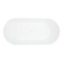 66-3/4  x 31-1/4 in. Freestanding Bathtub with Center Drain in White 