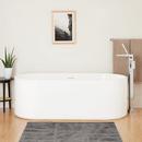 66-3/4  x 31-1/4 in. Freestanding Bathtub with Center Drain in White 