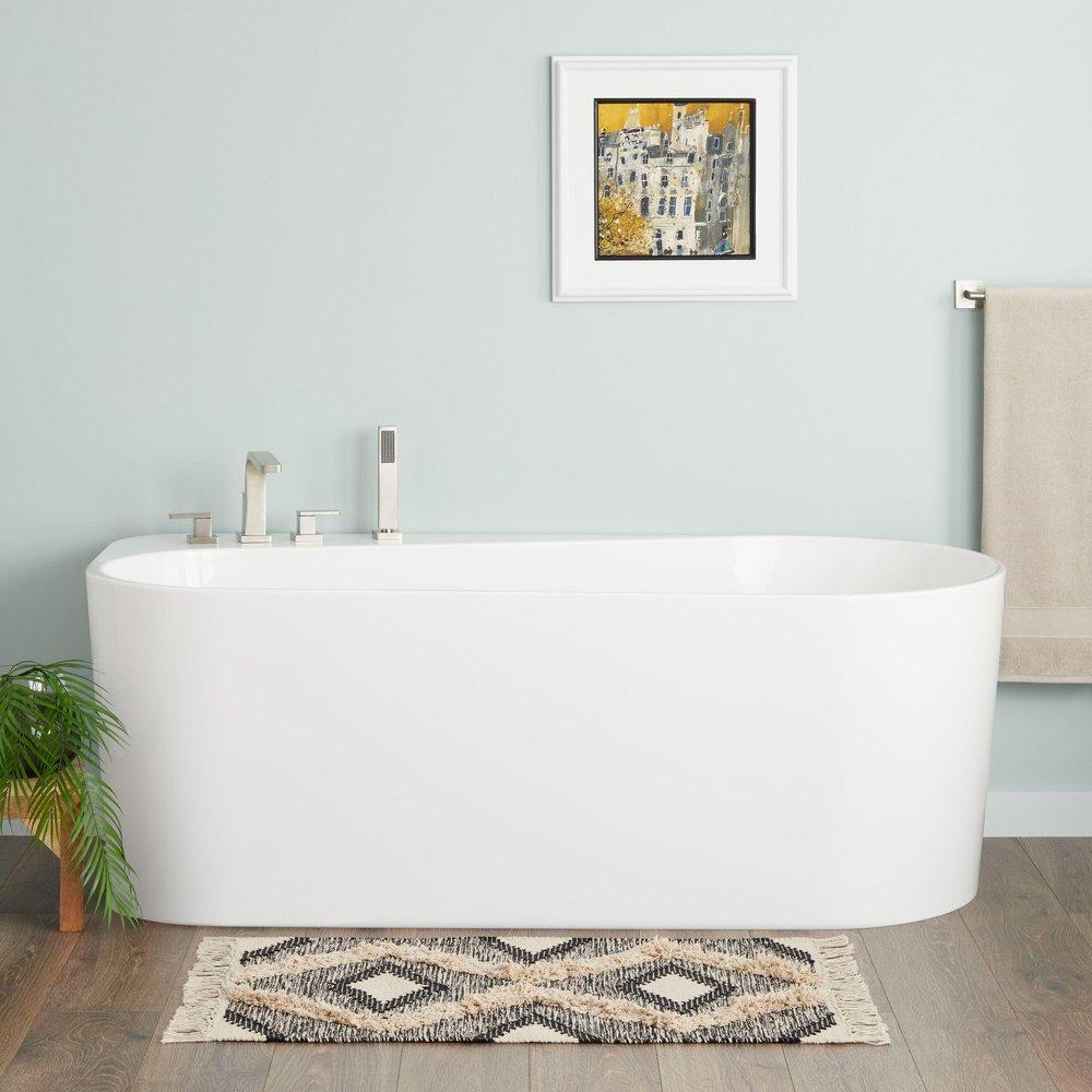 Signature Hardware White 65-3/4  x 30 in. Freestanding Bathtub in White 
