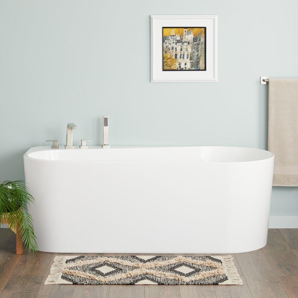 Signature Hardware White 65-3/4  x 30 in. Freestanding Bathtub in White 