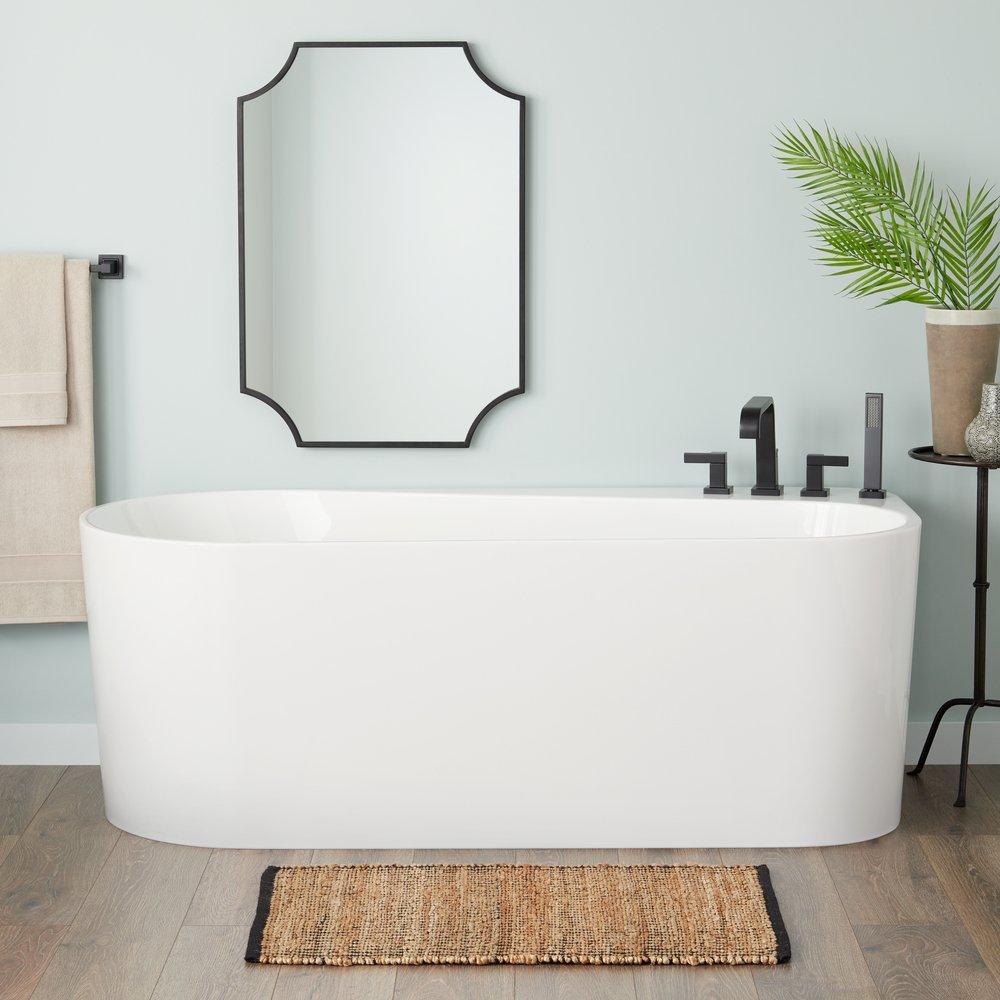 Signature Hardware White 65-3/4  x 30 in. Freestanding Bathtub in White 